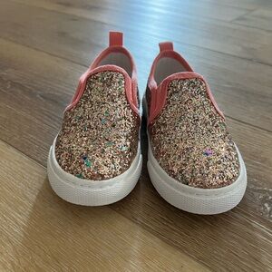 Toddler Girls 10 Cat & Jack Sparkle Slip On Shoes